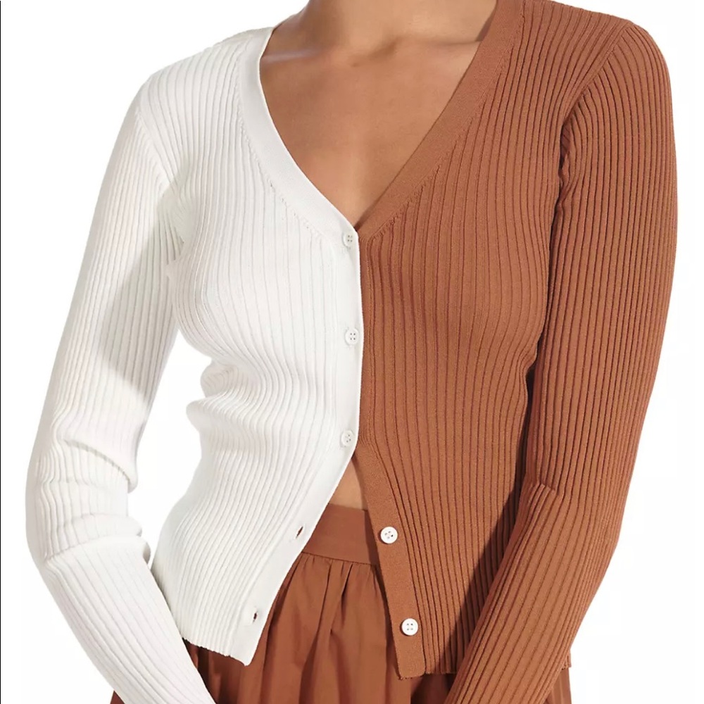 Staud Colorblock Cardigan, size Small